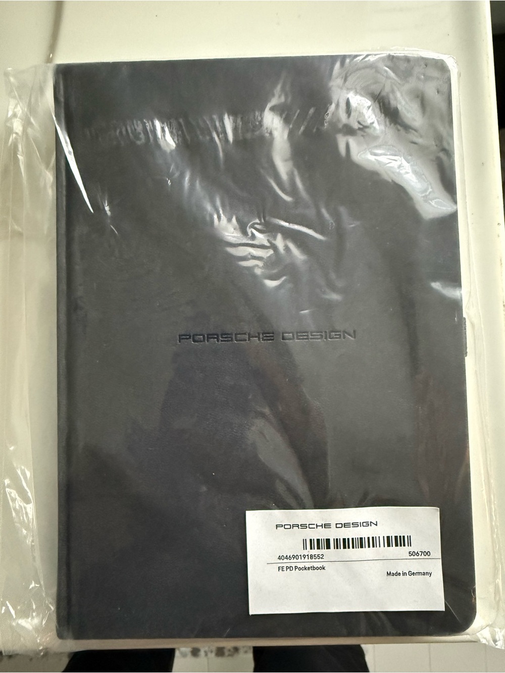Porsche Design Black Notebook with Elastic Closure